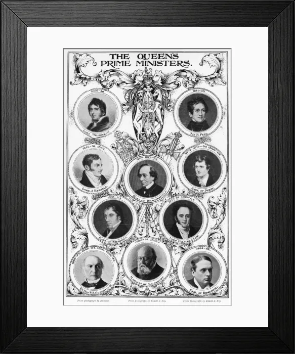 Framed Print : Oueen Victorias prime ministers, 1901 Framed Print : Oueen Victorias prime ministers, 1901