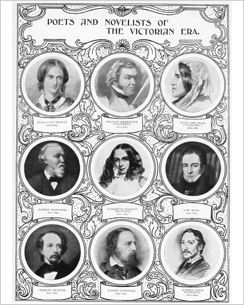 Poets and Novelists of the Victorian Era, late 19th century
