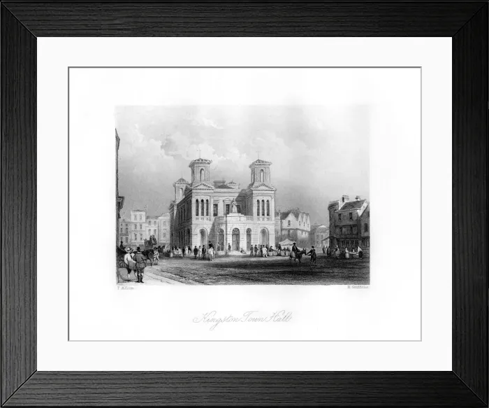 Framed Print : Kingston Town Hall, Surrey, 19th century. Artist: H Griffiths Framed Print : Kingston Town Hall, Surrey, 19th century. Artist: H Griffiths