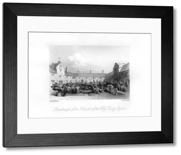 Framed Print : Hospital of the Holy Trinity, Croydon, 1840. Artist: MJ Starling Framed Print : Hospital of the Holy Trinity, Croydon, 1840. Artist: MJ Starling