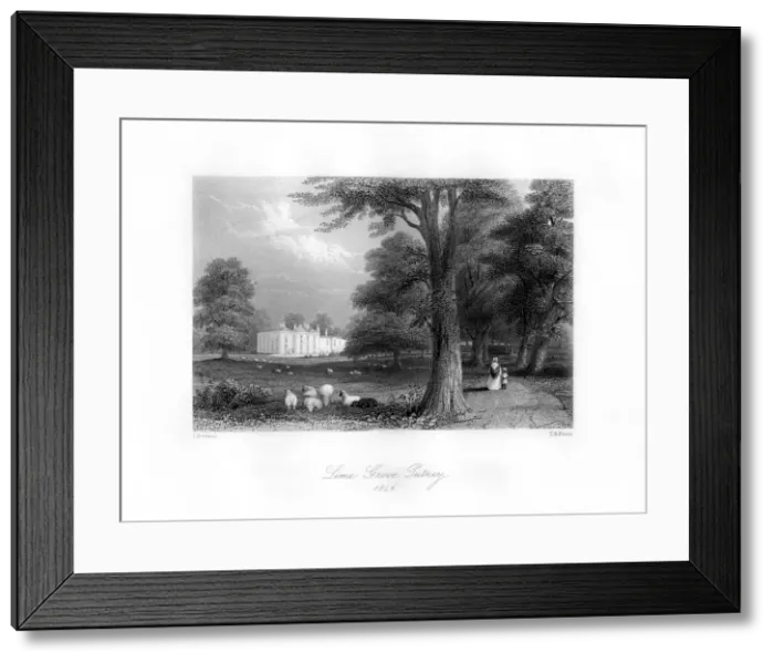 Framed Print : Lime Grove, Putney, 1846. Artist: TA Prior Framed Print : Lime Grove, Putney, 1846. Artist: TA Prior