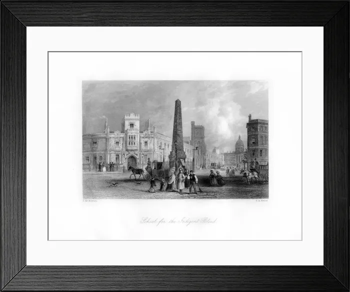 Framed Print : School for the Indigent Blind, Southwark, London, 19th century. Artist: TA Prior Framed Print : School for the Indigent Blind, Southwark, London, 19th century. Artist: TA Prior