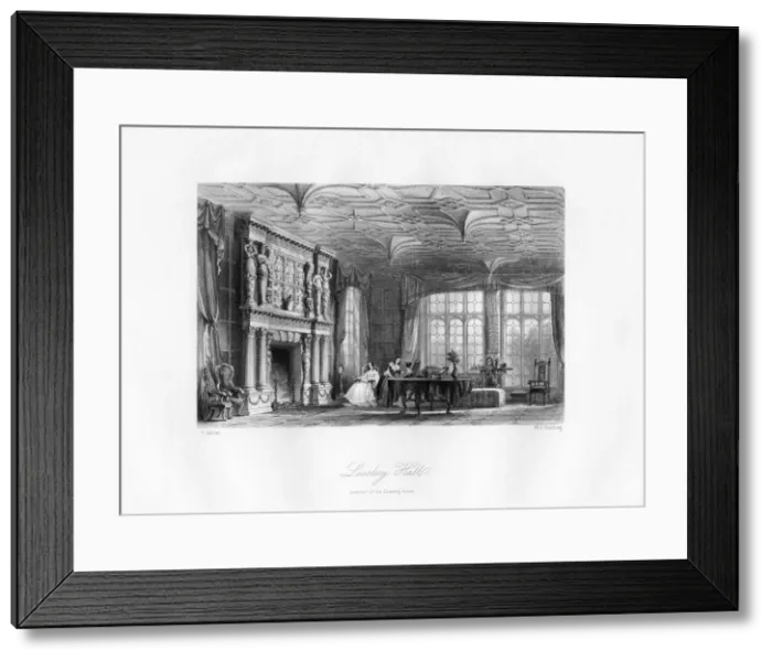 Framed Print : The drawing-room, Loseley Hall, Guildford, 19th century. Artist: MJ Starling Framed Print : The drawing-room, Loseley Hall, Guildford, 19th century. Artist: MJ Starling