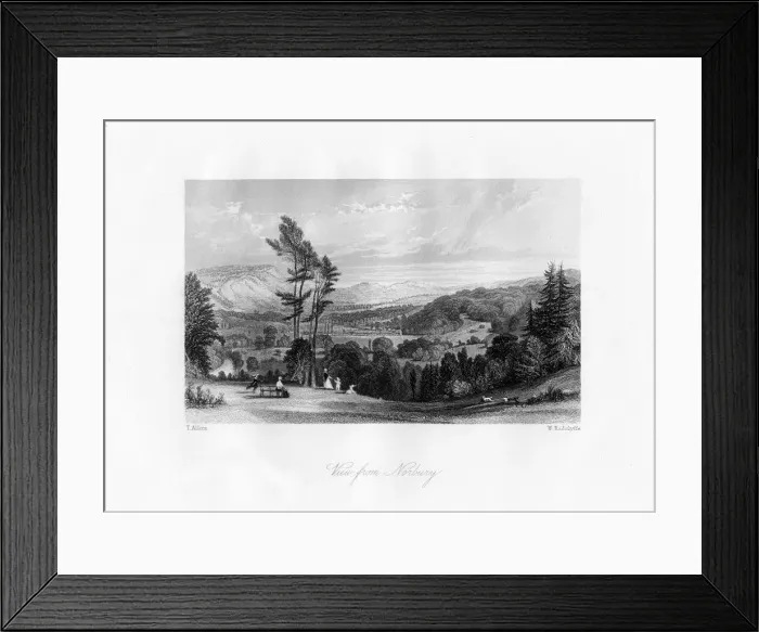 Framed Print : A view from Norbury, Surrey, 19th century. Artist: William Radclyffe Framed Print : A view from Norbury, Surrey, 19th century. Artist: William Radclyffe