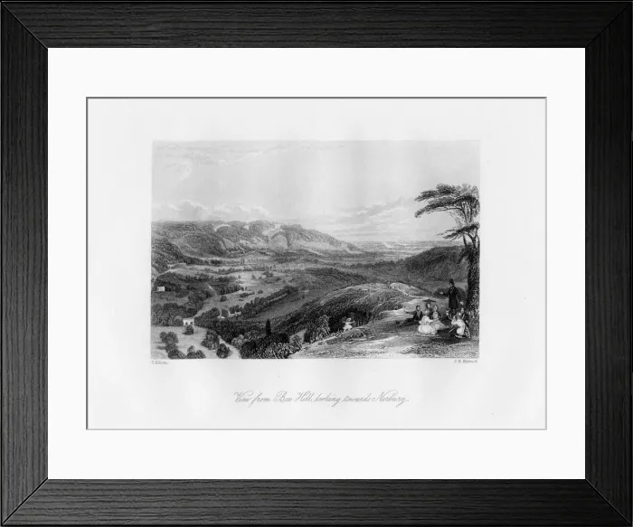 Framed Print : View from Box Hill, looking towards Norbury, 19th century. Artist: J H Kernot Framed Print : View from Box Hill, looking towards Norbury, 19th century. Artist: J H Kernot