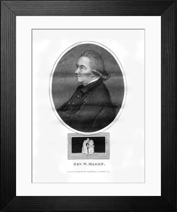 Framed Print : Reverend William Mason, English poet, editor and gardener, (1815). Artist: R Page