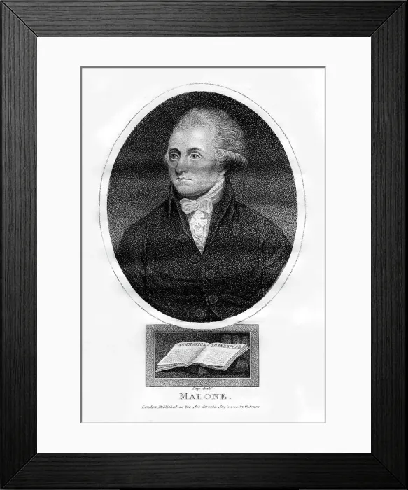 Framed Print : Edmund Malone, Irish Shakespearean scholar, (1815). Artist: Page Framed Print : Edmund Malone, Irish Shakespearean scholar, (1815). Artist: Page