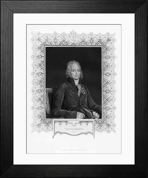Framed Print : Charles Maurice de Talleyrand-Perigord, French diplomat, 19th century. Artist: WH Mote Framed Print : Charles Maurice de Talleyrand-Perigord, French diplomat, 19th century. Artist: WH Mote