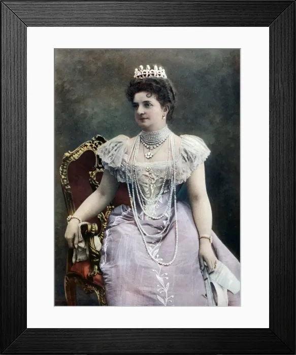 Framed Print : Margherita of Savoy, Queen consort of Italy, late 19th-early 20th century. Artist: Giacomo Brogi Framed Print : Margherita of Savoy, Queen consort of Italy, late 19th-early 20th century. Artist: Giacomo Brogi