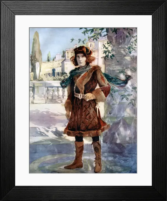 Framed Print : Henry Brodribb Irving in As You Like It, c1902. Artist: Ellis & Walery Framed Print : Henry Brodribb Irving in As You Like It, c1902. Artist: Ellis & Walery