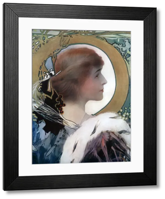 Framed Print : Mrs Brown Potter, American actress, c1902. Artist: Window & Grove Framed Print : Mrs Brown Potter, American actress, c1902. Artist: Window & Grove