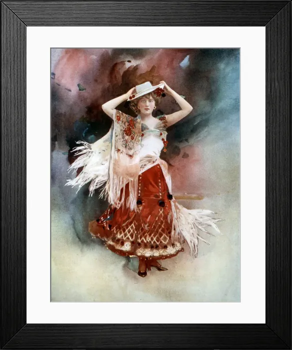 Framed Print : Evie Greene in Kitty Grey, c1902. Artist: Ellis & Walery Framed Print : Evie Greene in Kitty Grey, c1902. Artist: Ellis & Walery