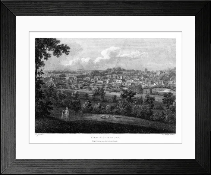 Framed Print : Guildford, Surrey, England, 1798. Artist: W Knight Framed Print : Guildford, Surrey, England, 1798. Artist: W Knight