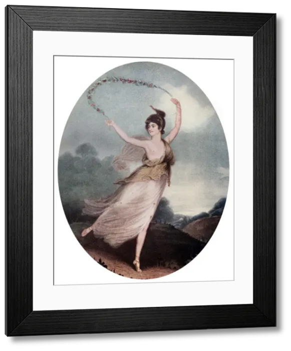 Framed Print : Mademoiselle Celine Parisot, 1799. Artist: Charles Turner Framed Print : Mademoiselle Celine Parisot, 1799. Artist: Charles Turner