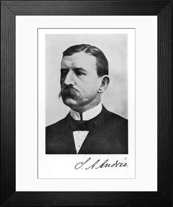 Framed Print : Salomon August Andree, Swedish engineer and aeronaut, (1931) Framed Print : Salomon August Andree, Swedish engineer and aeronaut, (1931)