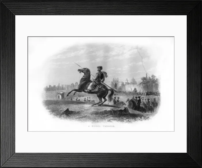 Framed Print : A Mogul trooper, 19th century Framed Print : A Mogul trooper, 19th century
