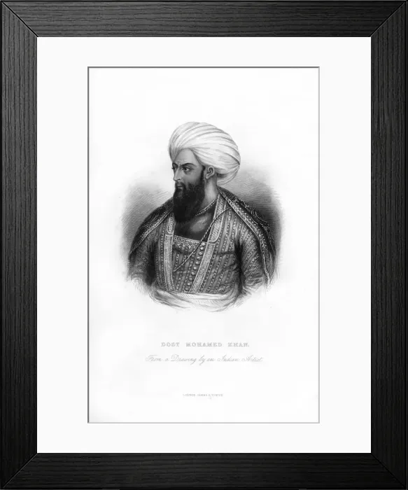 Framed Print : Dost Mahommed Khan, ruler of Afghanistan, 19th century Framed Print : Dost Mahommed Khan, ruler of Afghanistan, 19th century