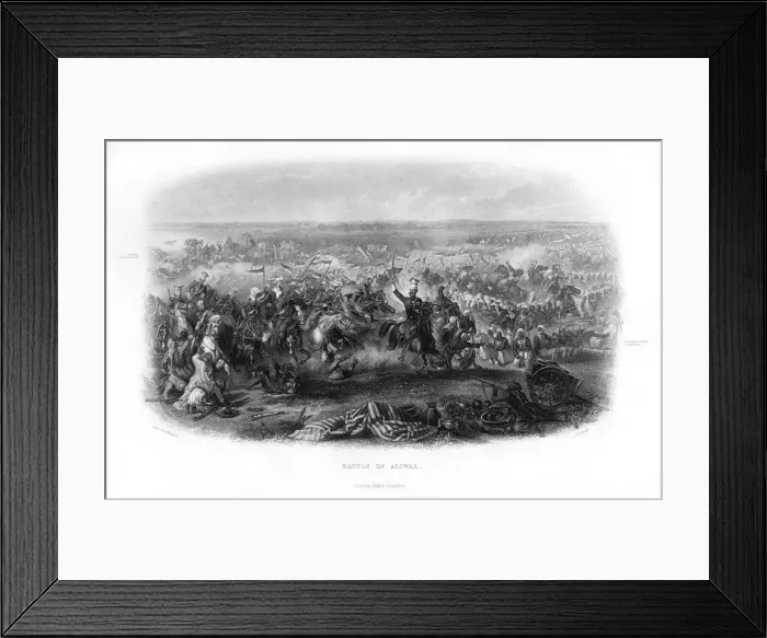 Framed Print : The Battle of Aliwal, 19th century. Artist: JJ Crew