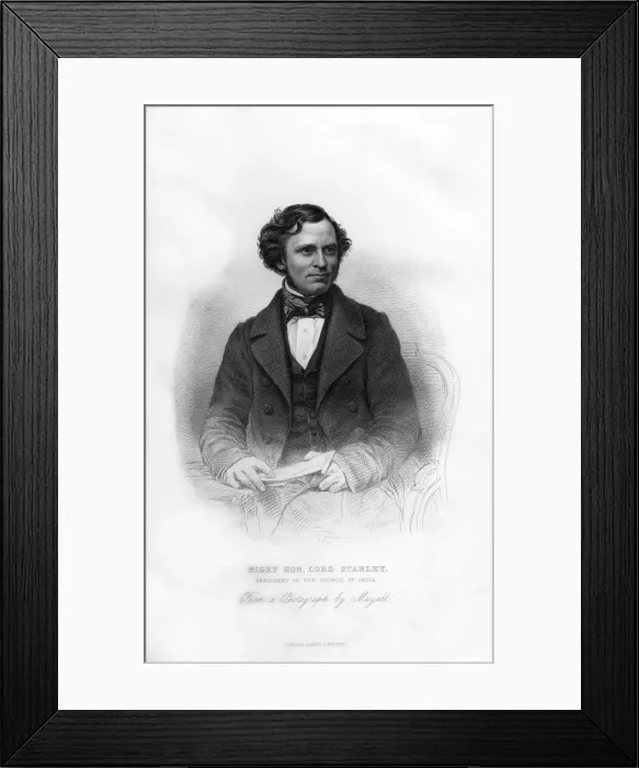 Framed Print : Edward Henry Stanley, 15th Earl of Derby, (1826-1893), British statesman, 19th century. Artist: WJ Edwards Framed Print : Edward Henry Stanley, 15th Earl of Derby, (1826-1893), British statesman, 19th century. Artist: WJ Edwards