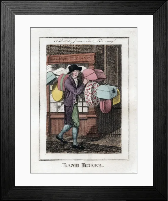 Framed Print : Band Boxes, Tabarts Juvenile Library, London, 1805 Framed Print : Band Boxes, Tabarts Juvenile Library, London, 1805