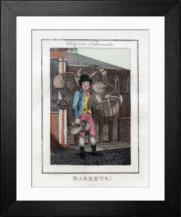 Framed Print : Baskets!, Whitfields Tabernacle, London, 1805