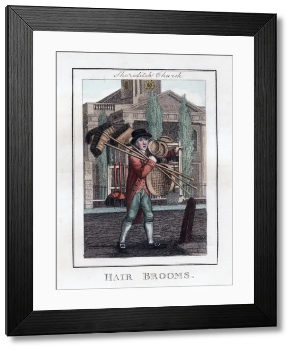 Framed Print : Hair Brooms, Shoreditch Church, London, 1805 Framed Print : Hair Brooms, Shoreditch Church, London, 1805