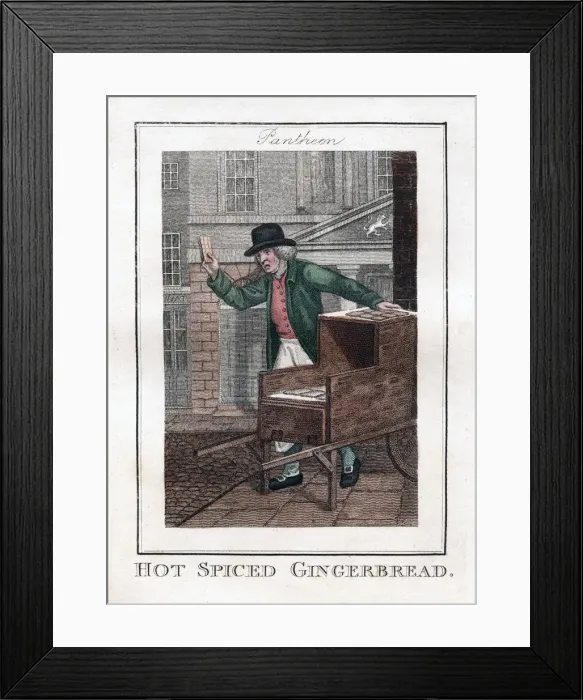 Framed Print : Hot Spiced Gingerrbread, Pantheon, London, 1806 Framed Print : Hot Spiced Gingerrbread, Pantheon, London, 1806