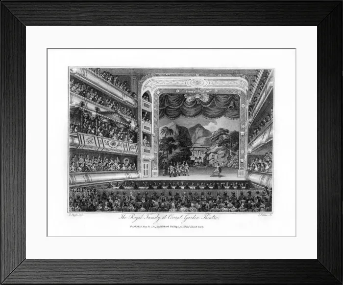 Framed Print : The Royal Family at Covent Garden Theatre, London, 1804. Artist: James Fittler Framed Print : The Royal Family at Covent Garden Theatre, London, 1804. Artist: James Fittler
