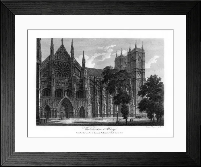 Framed Print : Westminster Abbey, London, 1804. Artist: Rawle Framed Print : Westminster Abbey, London, 1804. Artist: Rawle