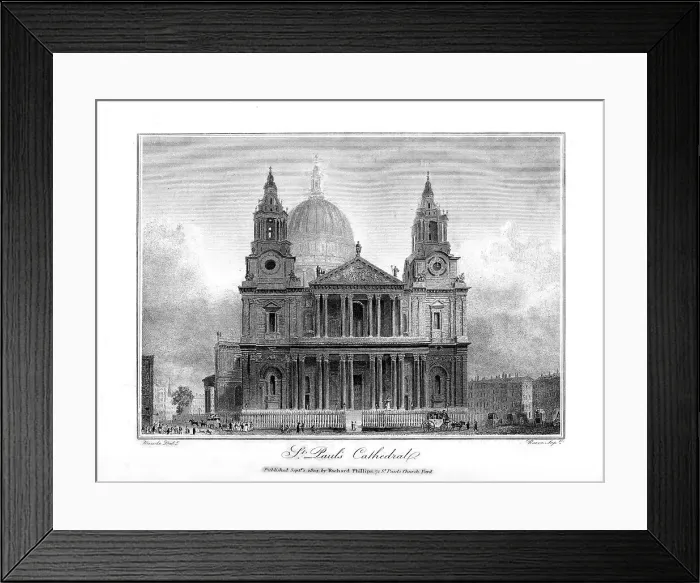 Framed Print : St Pauls Cathedral, London, 1804. Artist: Reeve Framed Print : St Pauls Cathedral, London, 1804. Artist: Reeve