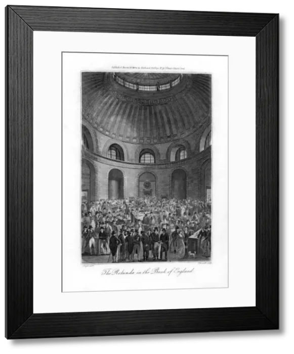 Framed Print : The Rotunda in the Bank of England, London, 1804. Artist: Edwards Framed Print : The Rotunda in the Bank of England, London, 1804. Artist: Edwards