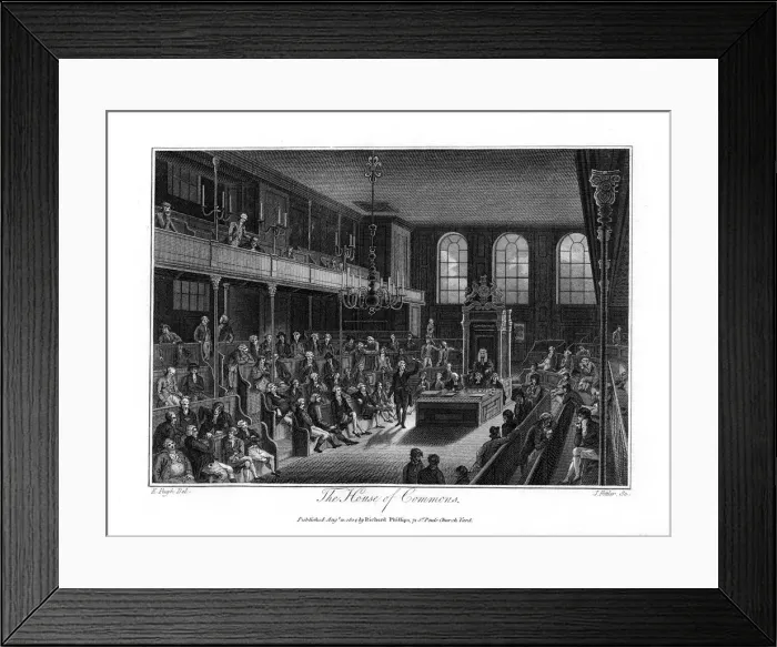 Framed Print : The House of Commons, London, 1804. Artist: James Fittler Framed Print : The House of Commons, London, 1804. Artist: James Fittler