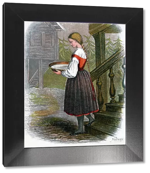 Norwegian Farm Girl, 1809. Artist: W Dickes