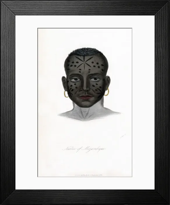Framed Print : Native of Mozambique, c1850. Artist: James Prichard Framed Print : Native of Mozambique, c1850. Artist: James Prichard