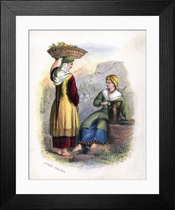 Framed Print : Two Greek Women, c1809 Framed Print : Two Greek Women, c1809