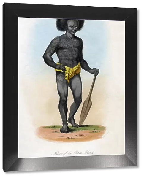 Native of the Papua Islands, c1840. Artist: J Bull