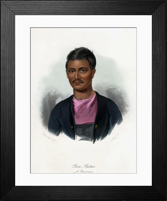 Framed Print : Ram Ruttun. A Brahman, c1840. Artist: J Bull Framed Print : Ram Ruttun. A Brahman, c1840. Artist: J Bull