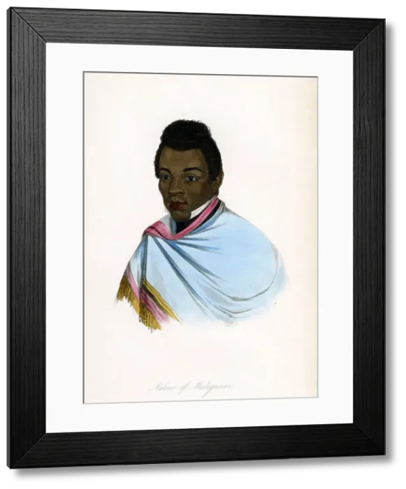 Framed Print : Native of Madagascar, c1850. Artist: James Prichard Framed Print : Native of Madagascar, c1850. Artist: James Prichard