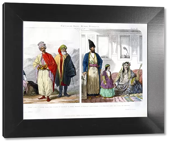 Caucasian Race, Kurds and Persians, 1873. Artist: A Portier