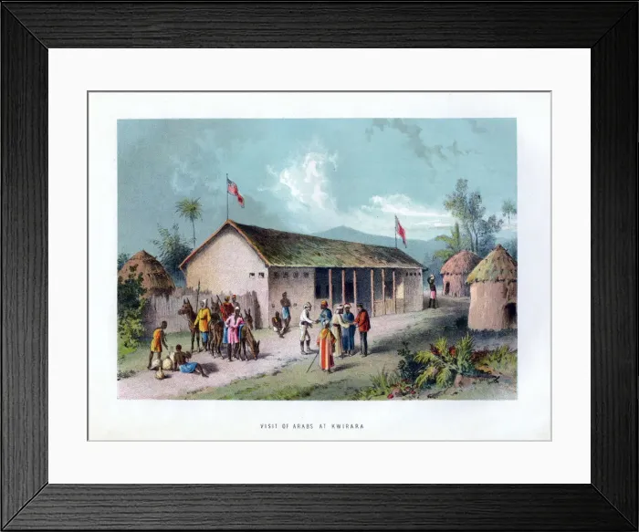 Framed Print : Visit of Arabs at Kwirara, (c1875) Framed Print : Visit of Arabs at Kwirara, (c1875)
