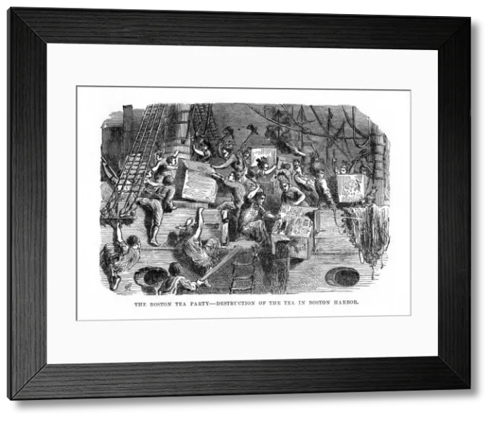 Framed Print : The Boston Tea Party, 16 December 1773, (1872) Framed Print : The Boston Tea Party, 16 December 1773, (1872)