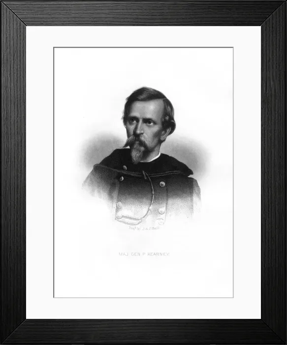 Framed Print : Major-General Philip Kearny, American soldier, (1872). Artist: John A O Neill Framed Print : Major-General Philip Kearny, American soldier, (1872). Artist: John A O Neill