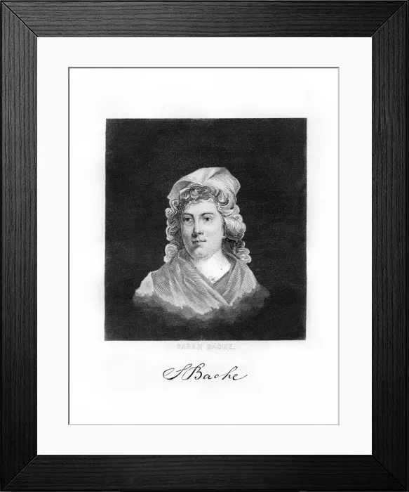 Framed Print : Sarah Franklin Bache, American revolutionary war patriot, 1872 Framed Print : Sarah Franklin Bache, American revolutionary war patriot, 1872