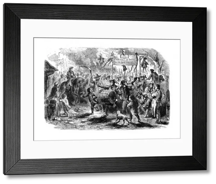 Framed Print : The Stamp Riots of New York, c1765, (1872) Framed Print : The Stamp Riots of New York, c1765, (1872)