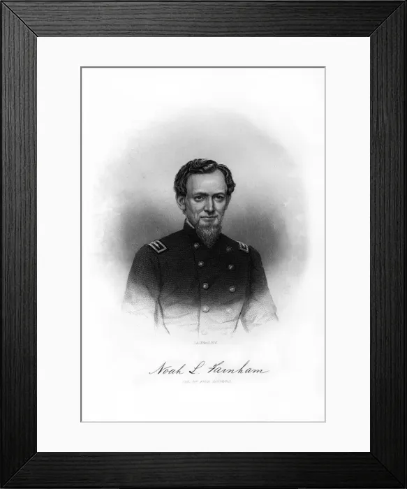 Framed Print : Colonel Noah Lane Farnham, American soldier, (1872). Artist: John A O Neill Framed Print : Colonel Noah Lane Farnham, American soldier, (1872). Artist: John A O Neill