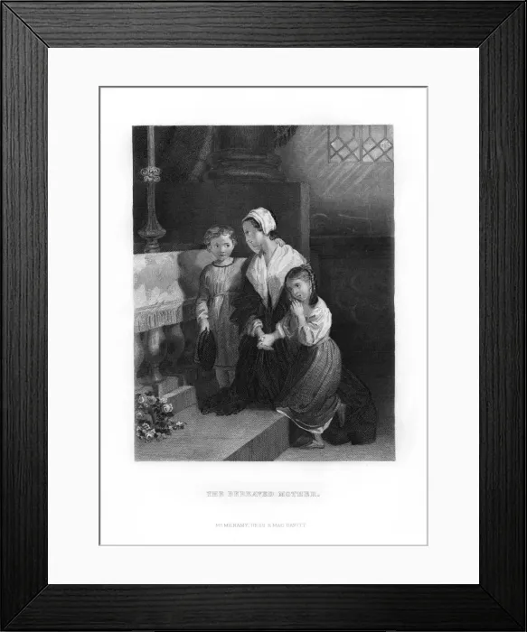 Framed Print : The Bereaved Mother, 1872 Framed Print : The Bereaved Mother, 1872
