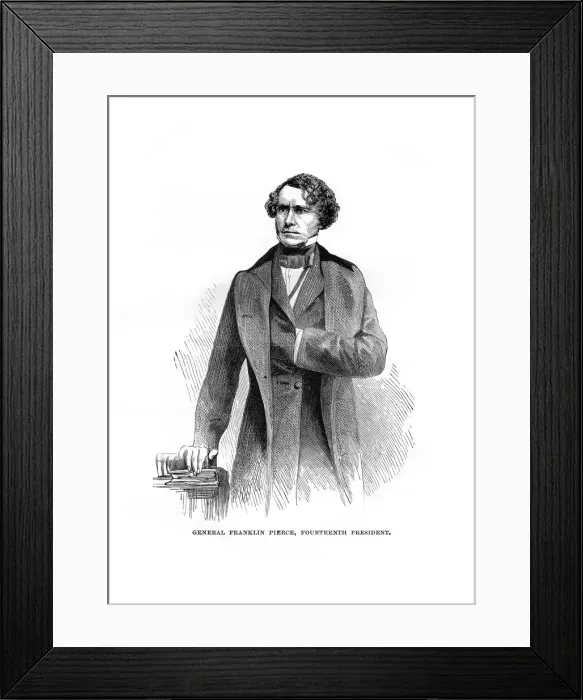 Framed Print : Franklin Pierce, president of the United States, c1850s Framed Print : Franklin Pierce, president of the United States, c1850s