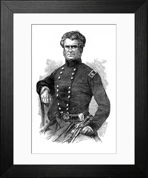 Framed Print : General William Worth, American soldier, (1872)
