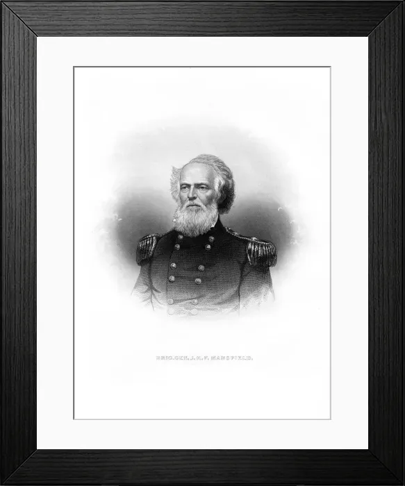 Framed Print : General Joseph King Fenno Mansfield, American soldier, (1872) Framed Print : General Joseph King Fenno Mansfield, American soldier, (1872)