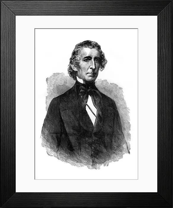 Framed Print : John Tyler, tenth President of the United States, (1872) Framed Print : John Tyler, tenth President of the United States, (1872)